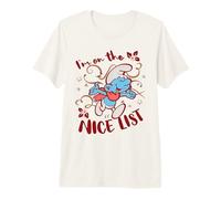 The Smurfs Vintage Christmas On The Nice List Camiseta Premium