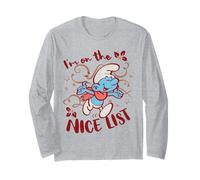 The Smurfs Vintage Christmas On The Nice List Manga Larga