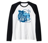 The Smurfs Vintage Grouchy Not A Christmas Elf Camiseta Manga Raglan