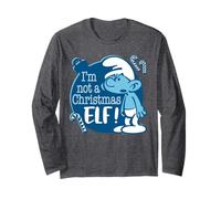 The Smurfs Vintage Grouchy Not A Christmas Elf Manga Larga