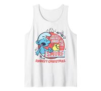 The Smurfs Vintage Jingle Bells Smurfy Christmas Camiseta sin Mangas