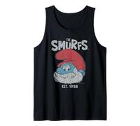 The Smurfs Vintage Papa Smurf Est. 1958 Retro Cartoon Camiseta sin Mangas