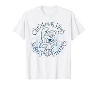 The Smurfs Vintage Smurfette Christmas Hugs Camiseta
