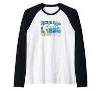 The Smurfs We Are All Equals Panels Camiseta Manga Raglan