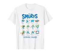The Smurfs Zodiac Signs Cute Retro Cartoon Camiseta