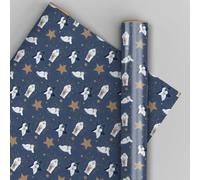 The Snowman & Snowdog - Papel de regalo navideño, 4 hojas, 4 etiquetas