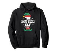 The Social Studies Elf Funny Christmas Matching Family Sudadera con Capucha