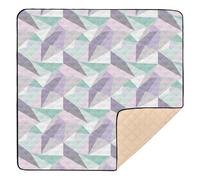 The Soft Geometic of Mint Green - Alfombra de juego grande y elegante para actividades para bebés en interiores y exteriores, resistente al agua, para bebés y bebés, 50 x 50 pulgadas