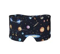 The Solar Family - Antifaz ajustable para dormir y orejeras, diadema unisex para dormir de lado (26.8 x 4.3 pulgadas), cubierta cómoda para viajes en interiores y exteriores, para yoga