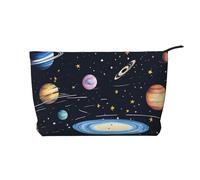 The Solar Family - Bolsa de cosméticos de pana de moda, cierre de cremallera, adecuada para viajes, camping y uso diario