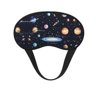 The Solar Family Print Blackout Sleep Mask - Cómoda cubierta para los ojos, ajustable, perfecta para viajes, meditación y camping