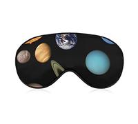 The Solar System Sleep Mask Night Cover Eye para mujeres y hombres BlockLight para avión, viaje, siesta, correa ajustable