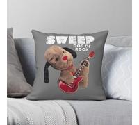 The Sooty Show Sweep - Funda de almohada cuadrada de poliéster y lino y terciopelo, con cremallera, para sofá o asiento