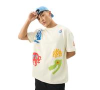 The Souled Store Acid Drip - Camiseta de manga corta para hombre y niño, cuello redondo, color blanco, blanco, XS