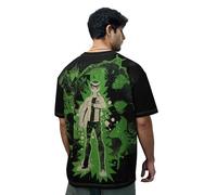 The Souled Store Ben 10 Alien Force: Cosmic Defender - Camiseta de manga corta para hombre y niño, cuello redondo, color negro, estampado gráfico, de algodón, de gran tamaño, negro, 50