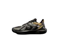 The Souled Store Hoops: Batman - Zapatillas altas para hombre y niño, color negro y gris oscuro y dorado, tela antidesgarros y malla transpirable, suela de goma de alto agarre, cierre de cordones