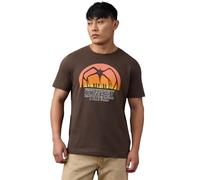 The Souled Store Stranger Things: Monster Hombres y Niños Manga Corta Cuello Redondo Marrón Oscuro Gráfico Impreso Casual Regular Fit Ropa diaria Algodón Camiseta, marrón, M