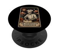 The Sourdough Whisperer Pan Baking Baker Tarot Card PopSockets PopGrip Adhesivo