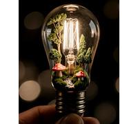 The Spark of Creation: A 180-Page Dotted Grid Notebook for Brilliant Ideas: Premium 7.5 x 9.25" Journal with a Magical Miniature Forest in a Lightbulb ... Writing, and Cultivating Your Imagination