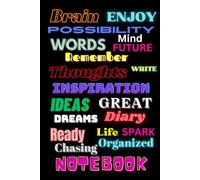 The Spark of Inspiration Notebook: Bright and Vibrant Full of Inspired Words, Softcover. Simple and Clean Lines, Perfect for Everyday Use. 120 Pages, 6”W x 9”H