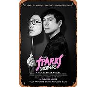 The Sparks Brothers - Póster de metal retro decorativo para el hogar, letrero vintage de hojalata de 30,5 x 20,3 cm