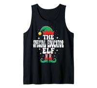 The Special Educator Elf Funny Christmas Matching Family Camiseta sin Mangas