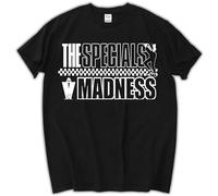 The Specials Band Graphic Bad Manners The Selecter Madness Ska Men's T-Shirt Unisex Black Cotton Print tee Shirts XL