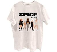 The Spice Girls Camiseta con logotipo de Nue oficial para hombre, color blanco, Blanco, L