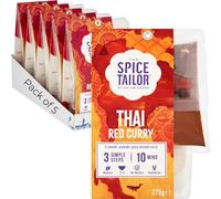 The Spice Tailor - Kit de comida de salsa de curry asiático, curry rojo tailandés, paquete de 5, vegetariano