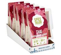 The Spice Tailor - Kit de comida de salsa de curry asiático, curry tailandés Massaman, paquete de 5, vegetariano