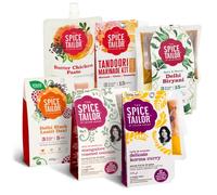 The Spice Tailor - Kits de salsa de curry indio, selección mixta que incluye Korma, Biryani, adobo tandoori y pasta de pollo con mantequilla, vegetariano, gran noche en paquete