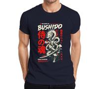The Spirit of Bushido Noble Warrior Y2K Japan - Camiseta para hombre, azul