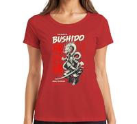 The Spirit of Bushido Noble Warrior Y2K Japan - Camiseta para mujer, rojo, XL