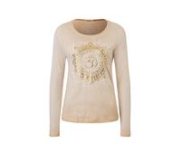 THE SPIRIT OF OM Camiseta de yoga OM Mandala para mujer crema | XS