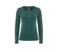 THE SPIRIT OF OM Camiseta de yoga para mujer Chakra-Flower Bambú verde oscuro | L