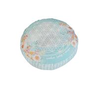 THE SPIRIT OF OM Cojín de meditación redondo jade/naranja multicolor