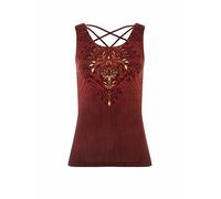 THE SPIRIT OF OM Yogatank Shakti para mujer rojo oscuro | S