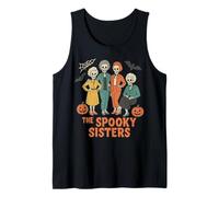 The Spooky Sisters - Divertido diseño de Esqueleto de Halloween Camiseta sin Mangas