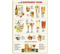 The Standard Bartender's Guide - Letrero de metal vintage para decoración de bar, barman conocimiento, póster de lata para casa, club, cafetería, decoración de pared, 30,5 x 40,6 cm