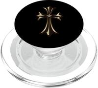 The Star Diamonds Gold Cross PopSockets PopGrip para MagSafe