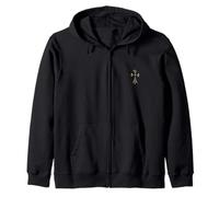 The Star Pave Diamonds Gold Cross Sudadera con Capucha