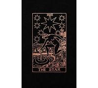 The Star: Tarot Card Journal, Black and Rose Gold - College Ruled Tarot Card Notebook, 5 x 8
