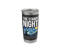 The Starry Night Tee Shirts, Cool Vincent Van Gogh Painter Vaso térmico de acero inoxidable de doble pared