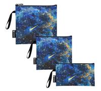 The Starry Sky A Shooting Star Passing by 3 piezas reutilizables bolsas de aperitivos multiusos bolsa de alimentos de emergencia para niños, estudiantes, adultos alimentos