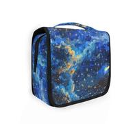 The Starry Sky A Shooting Star Passing by Travel Neceser para mujer con gancho para colgar, estuche esencial para artículos de aseo personal