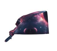 The Stars are Falling. Gorro de trabajo con patrón, tela súper absorbente del sudor y de secado rápido + diseño ajustable negro
