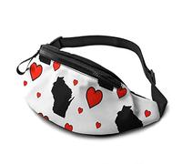 The State of Wisconsin y corazones rojos - Riñonera con correa ajustable para hombre y mujer, deportes al aire libre, correr, gimnasio, viajes, El estado de Wisconsin y los corazones rojos, Talla