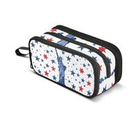 The Statue of Liberty - Estuche para lápices de gran capacidad para niños y niñas, 3 compartimentos, organizador de papelería, estuche para escuela, oficina, trabajo, Estatua de la Libertad, Talla