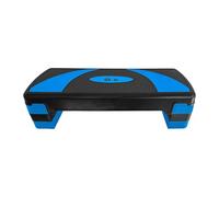 The Step - Plataforma de escalón aeróbico ajustable grande de 31 pulgadas para entrenamiento cardiovascular, núcleo, fuerza, estabilidad y resistencia, color azul