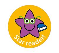 The Sticker Factory Pegatinas Star Reader de 28 mm. 3 hojas, 54 pegatinas., 134